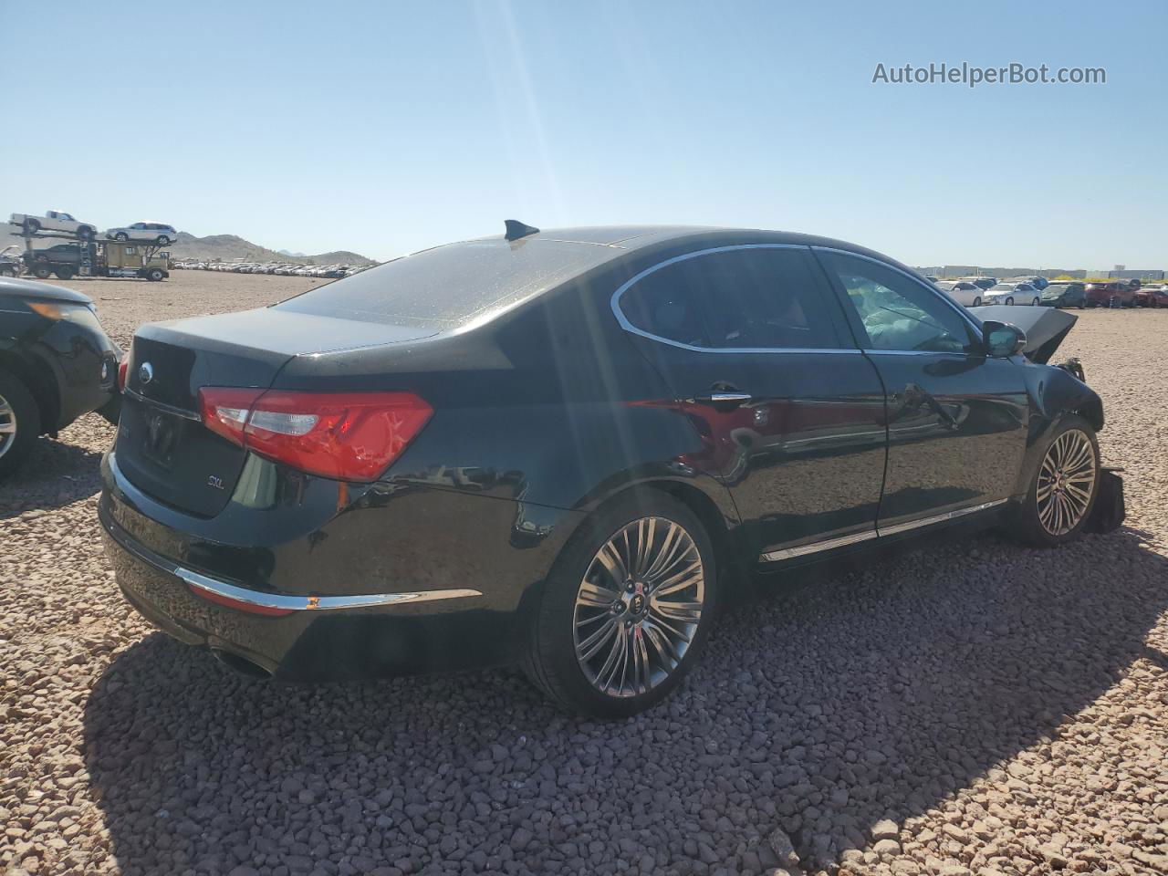 2014 Kia Cadenza Premium Black vin: KNALN4D72E5152043