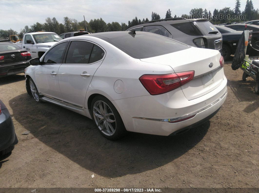 2014 Kia Cadenza Limited White vin: KNALN4D72E5162183