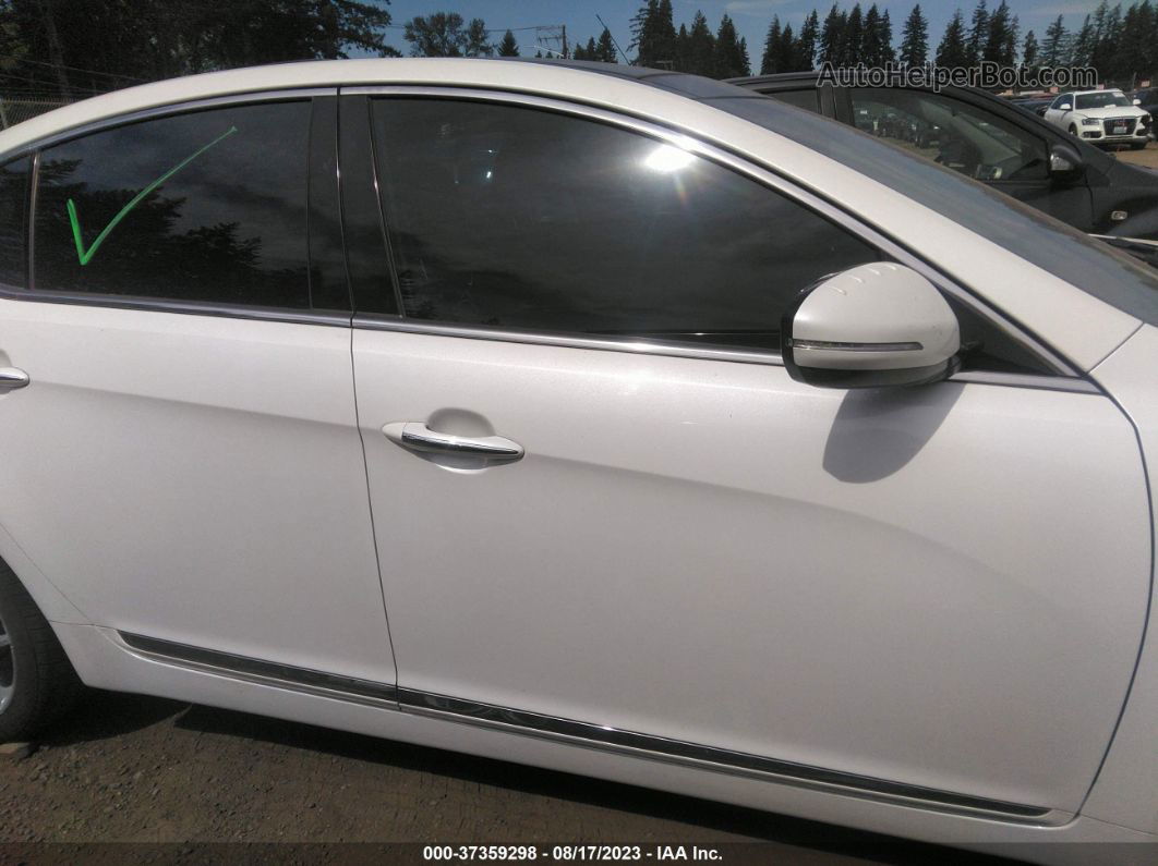 2014 Kia Cadenza Limited White vin: KNALN4D72E5162183