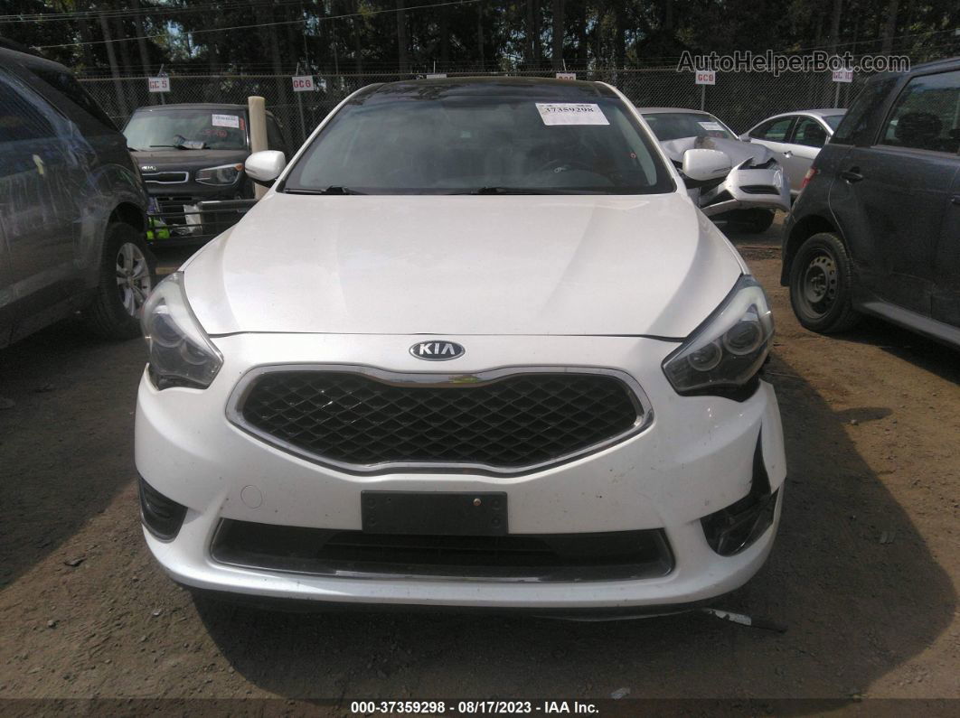 2014 Kia Cadenza Limited White vin: KNALN4D72E5162183