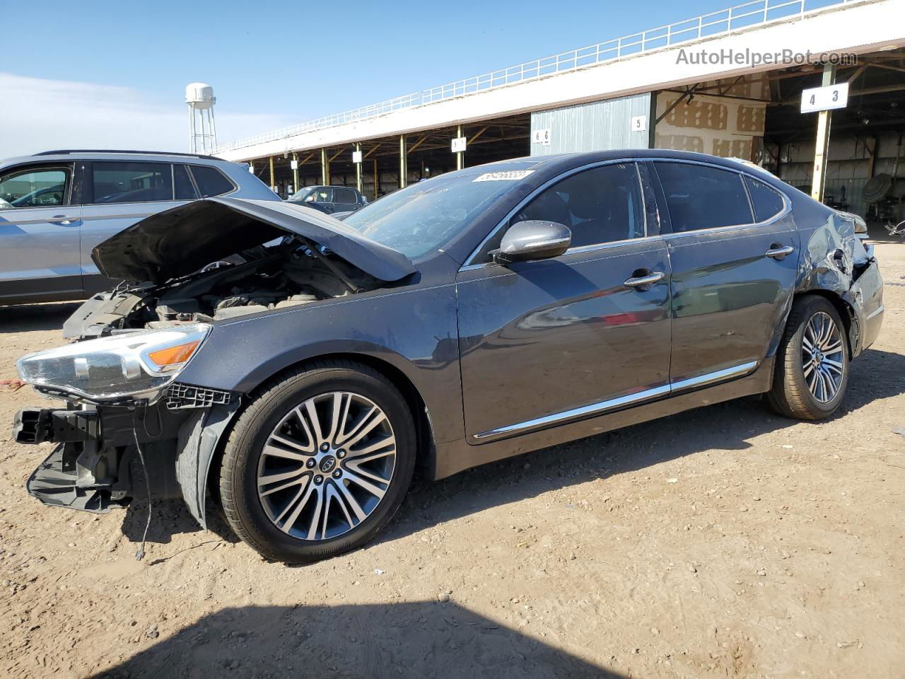 2014 Kia Cadenza Premium Gray vin: KNALN4D73E5125353