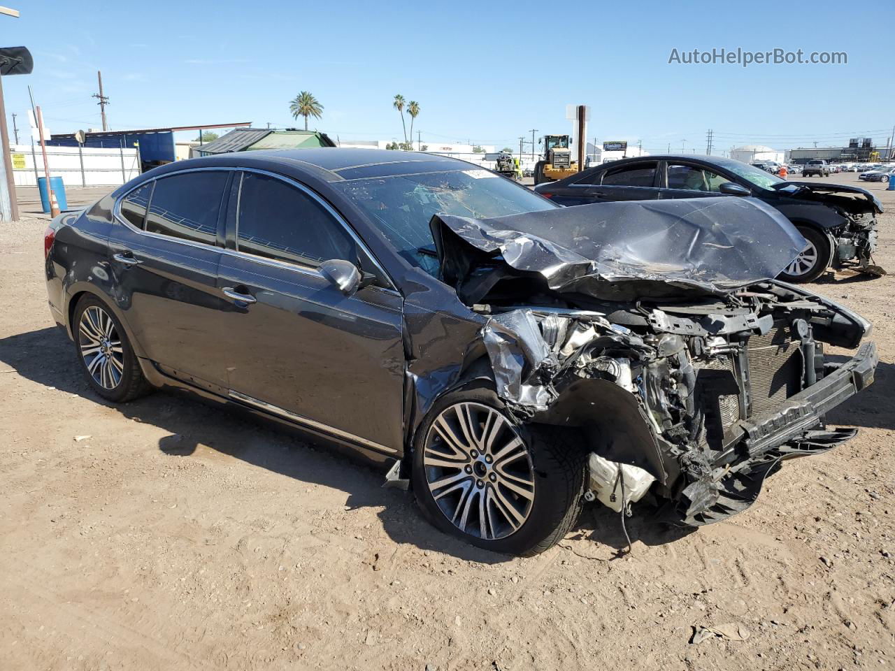 2014 Kia Cadenza Premium Gray vin: KNALN4D73E5125353