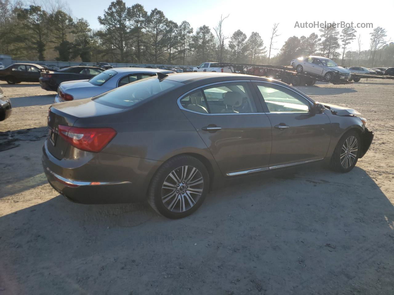 2014 Kia Cadenza Premium Brown vin: KNALN4D73E5153122