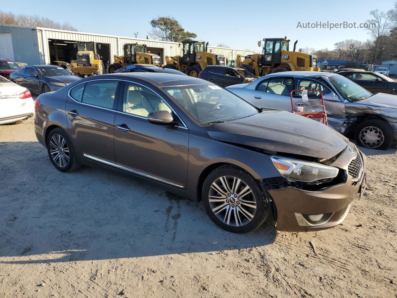 2014 Kia Cadenza Premium Brown vin: KNALN4D73E5153122