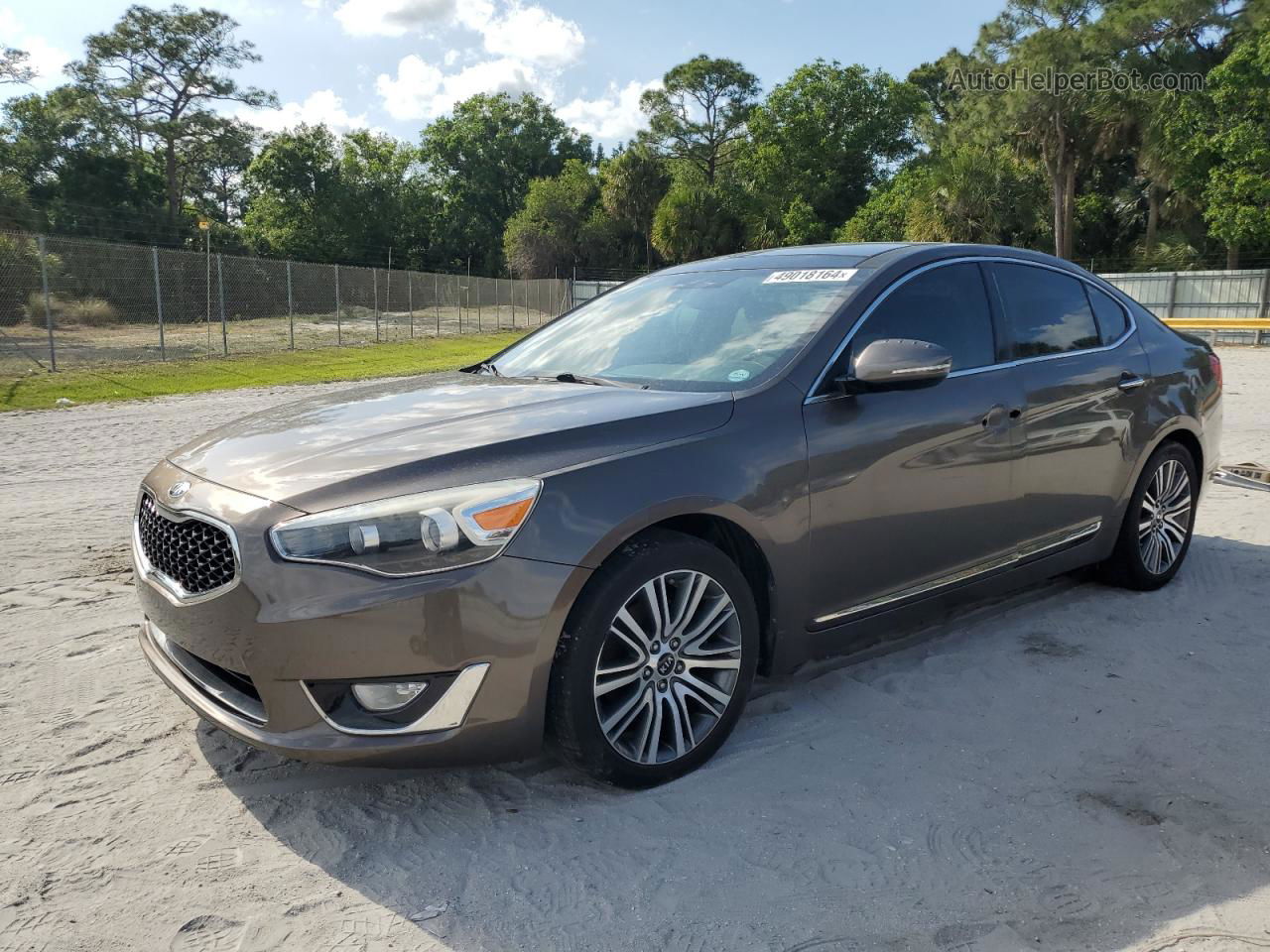 2014 Kia Cadenza Premium Brown vin: KNALN4D73E5163813