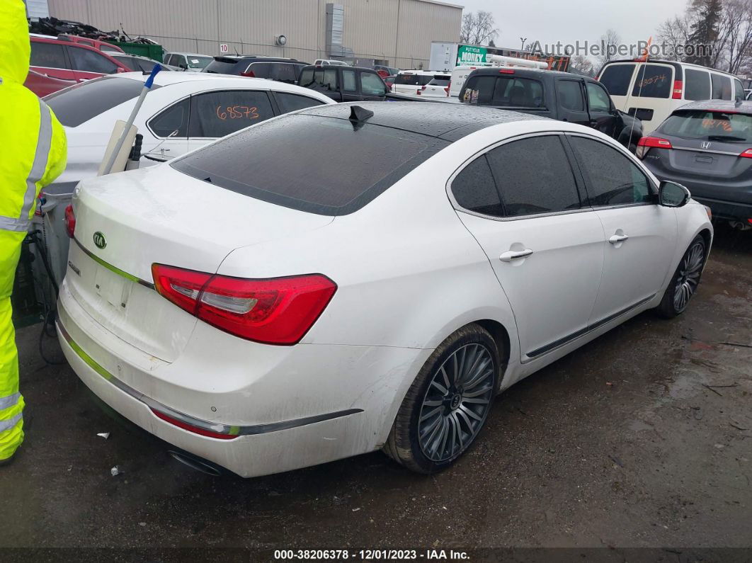 2014 Kia Cadenza Premium White vin: KNALN4D74E5126124