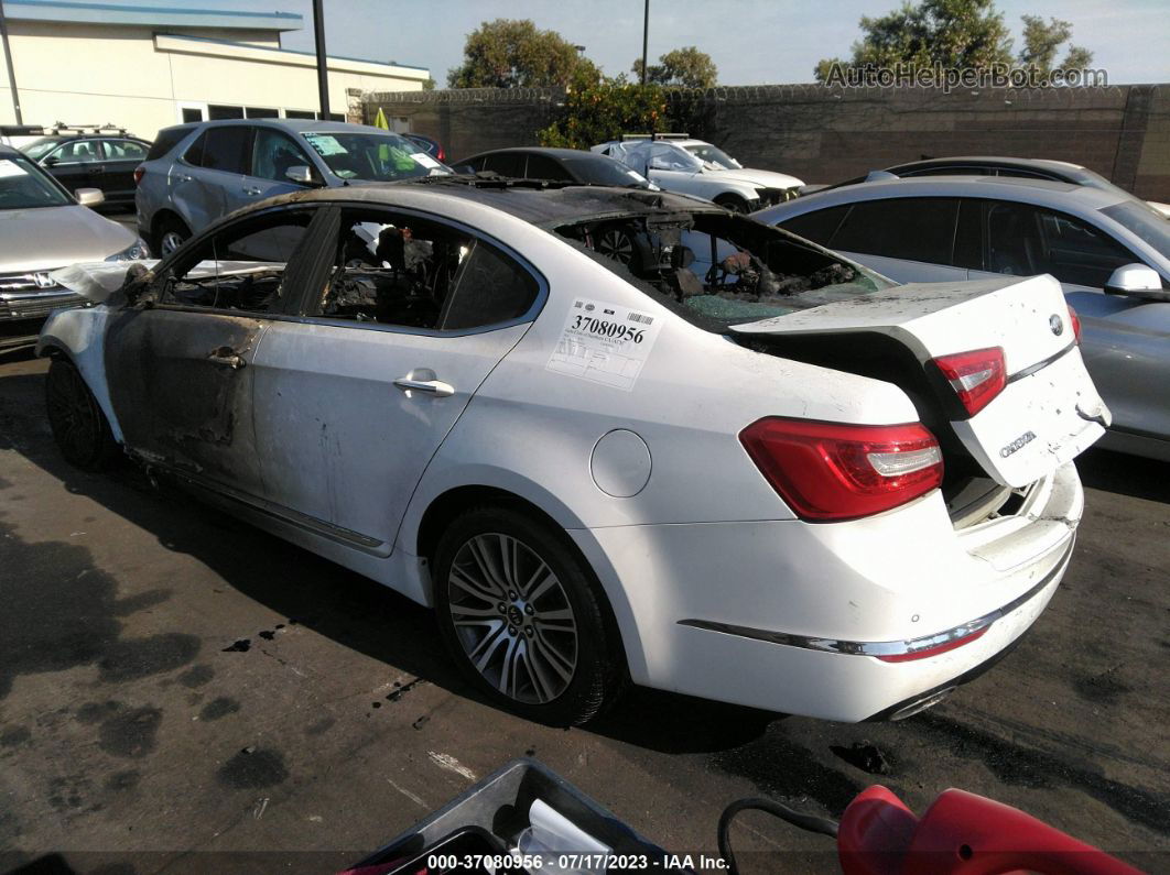 2014 Kia Cadenza Premium White vin: KNALN4D74E5126351