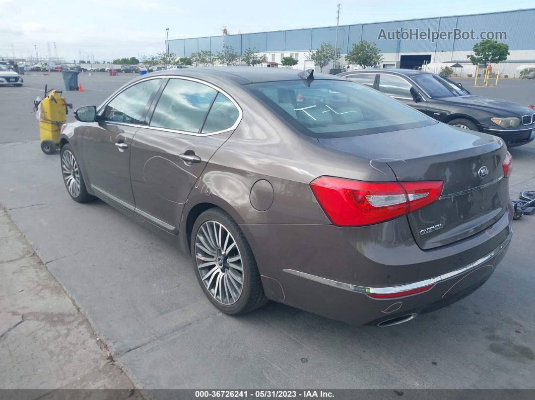 2014 Kia Cadenza Premium Brown vin: KNALN4D74E5128858