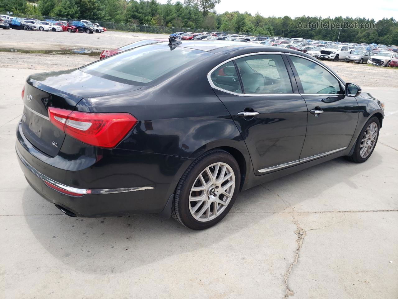 2014 Kia Cadenza Premium Black vin: KNALN4D74E5143036