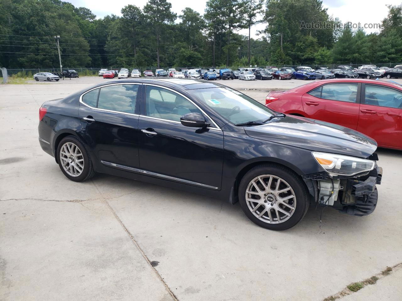 2014 Kia Cadenza Premium Black vin: KNALN4D74E5143036