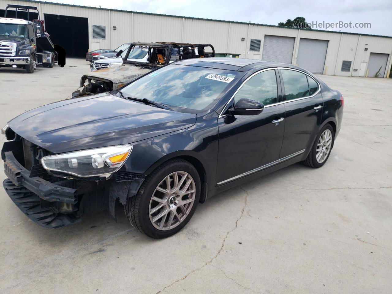 2014 Kia Cadenza Premium Black vin: KNALN4D74E5143036