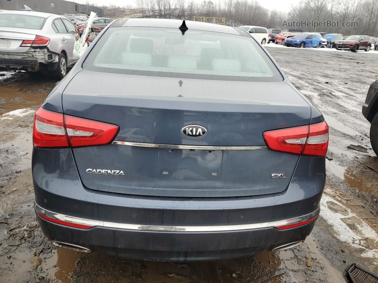 2014 Kia Cadenza Premium Синий vin: KNALN4D74E5144378