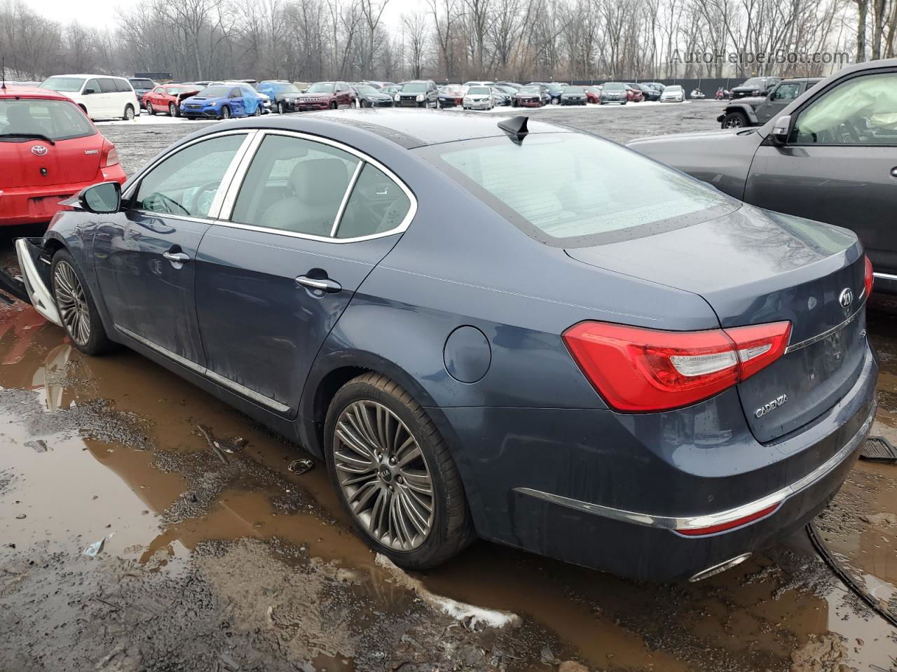 2014 Kia Cadenza Premium Blue vin: KNALN4D74E5144378