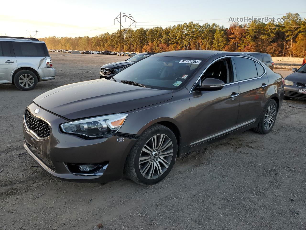 2014 Kia Cadenza Premium Charcoal vin: KNALN4D74E5144915