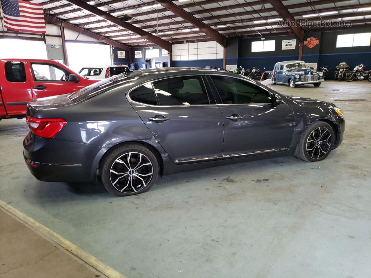 2014 Kia Cadenza Premium Gray vin: KNALN4D75E5125127