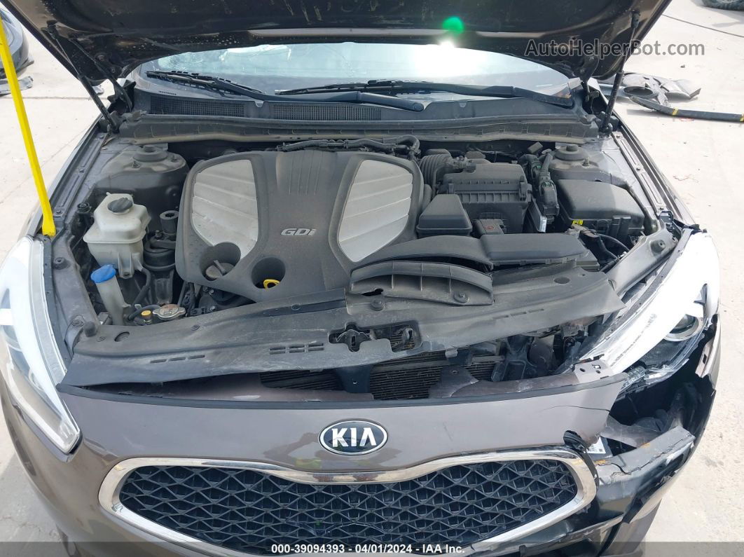 2014 Kia Cadenza Premium Brown vin: KNALN4D75E5144230