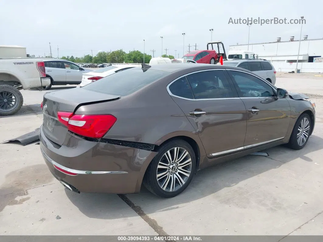 2014 Kia Cadenza Premium Brown vin: KNALN4D75E5144230