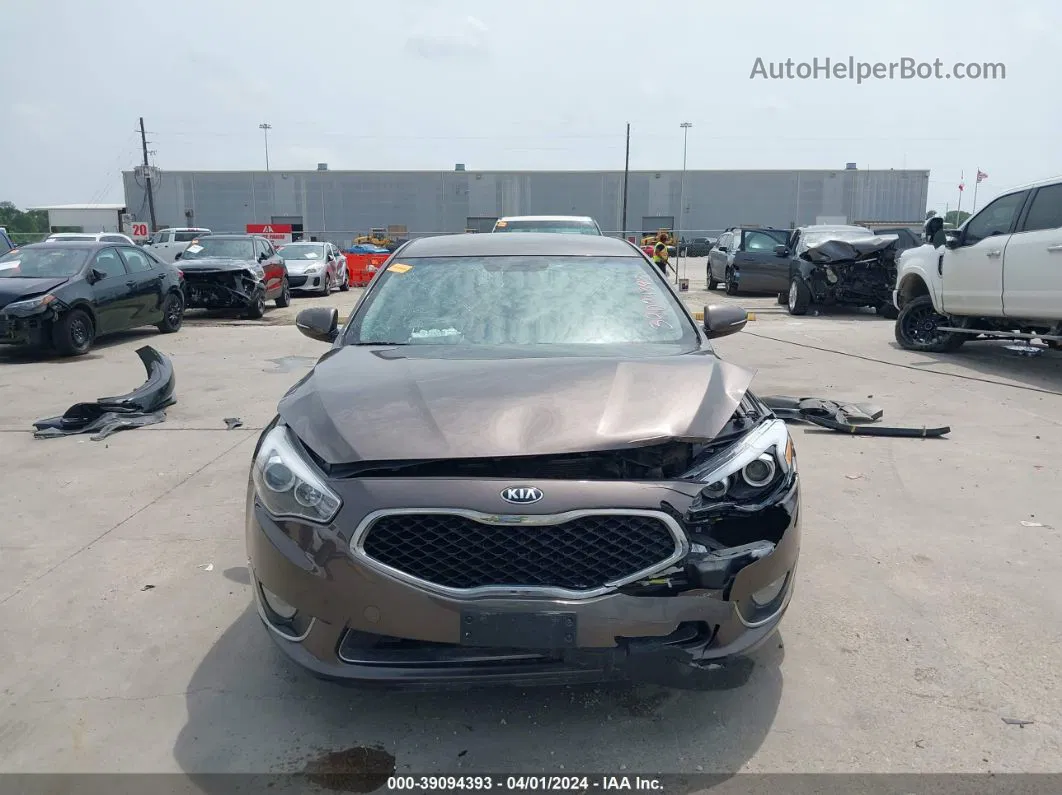 2014 Kia Cadenza Premium Brown vin: KNALN4D75E5144230