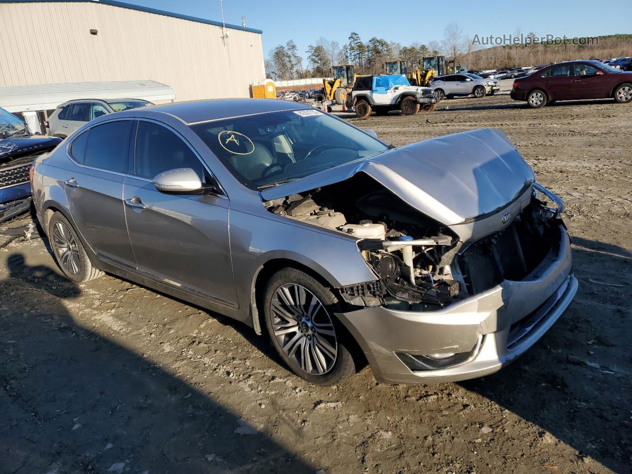 2014 Kia Cadenza Premium Silver vin: KNALN4D75E5148746