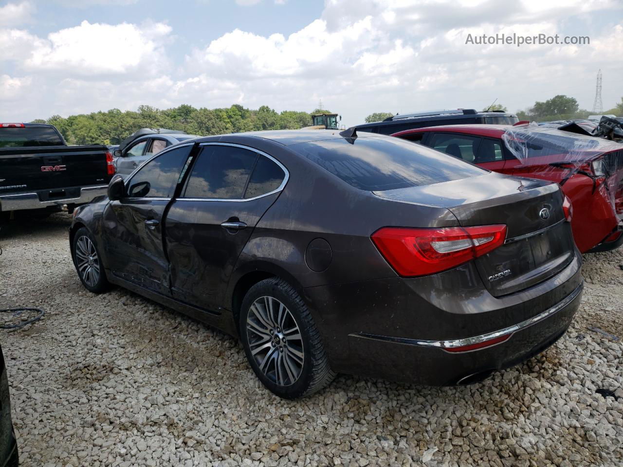 2014 Kia Cadenza Premium Brown vin: KNALN4D76E5119630