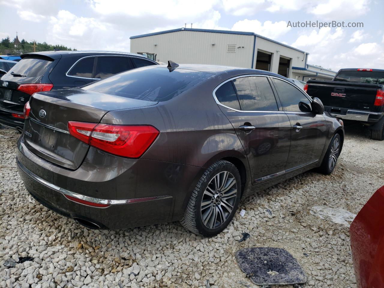 2014 Kia Cadenza Premium Brown vin: KNALN4D76E5119630