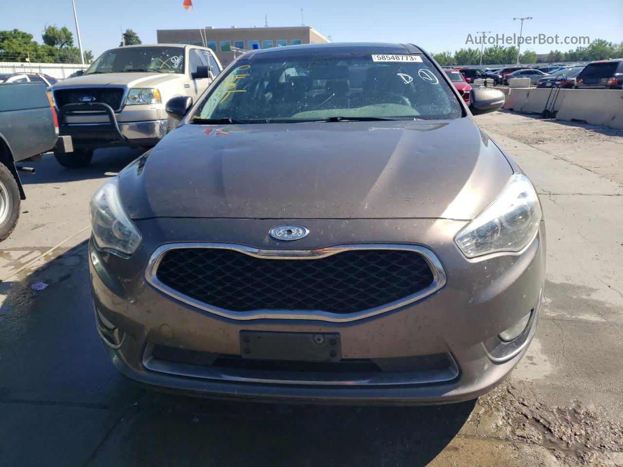 2014 Kia Cadenza Premium Brown vin: KNALN4D76E5125962