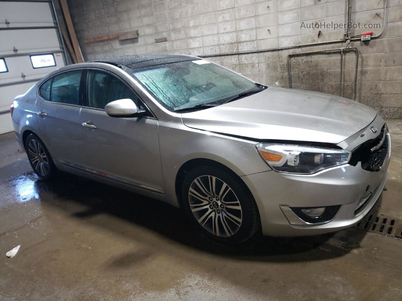 2014 Kia Cadenza Premium Silver vin: KNALN4D76E5130529