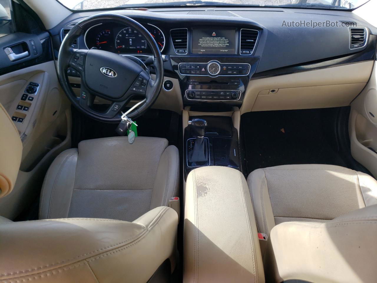 2014 Kia Cadenza Premium Белый vin: KNALN4D76E5133852