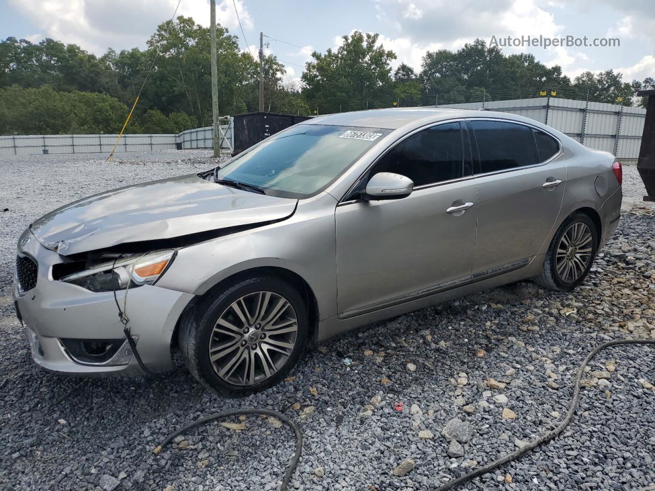 2014 Kia Cadenza Premium Silver vin: KNALN4D76E5133866