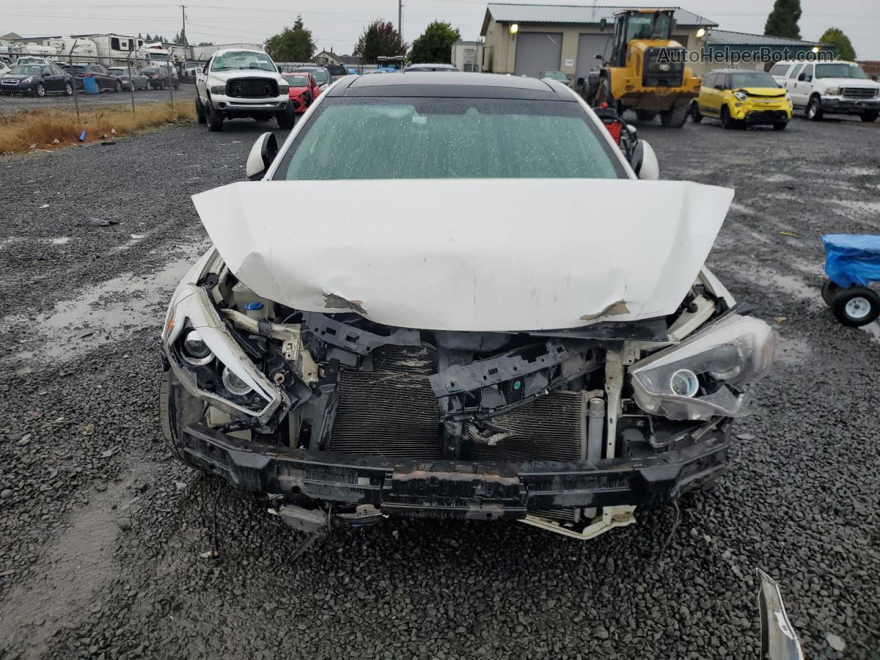 2014 Kia Cadenza Premium White vin: KNALN4D76E5133916