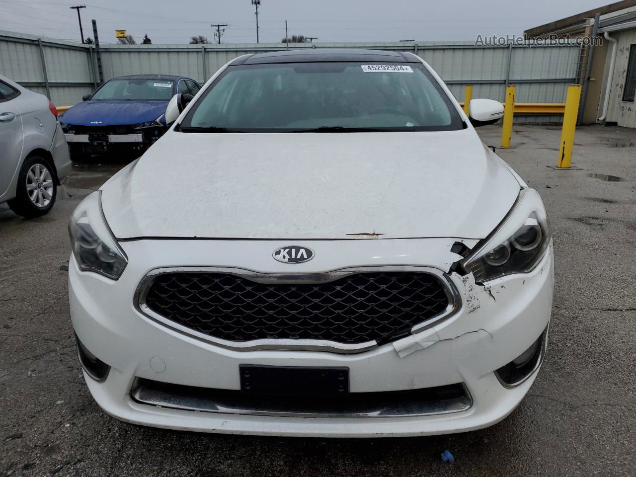 2014 Kia Cadenza Premium Белый vin: KNALN4D76E5139621