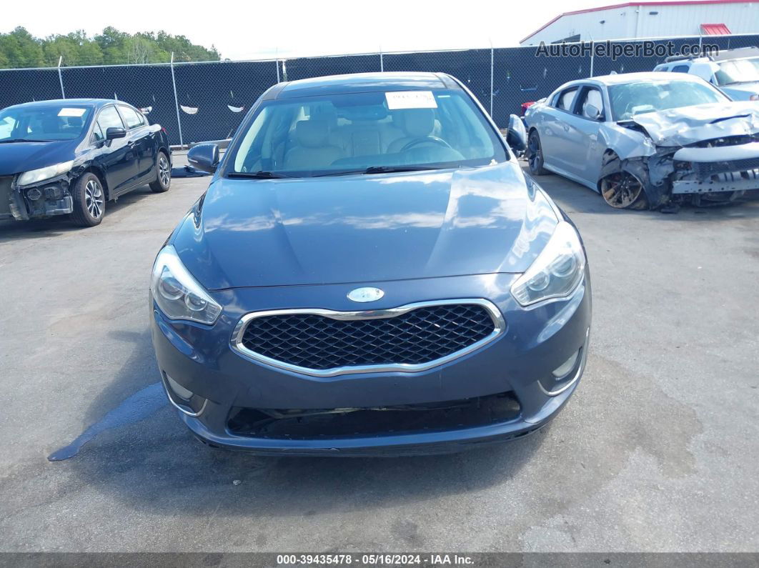 2014 Kia Cadenza Premium Dark Blue vin: KNALN4D76E5142650