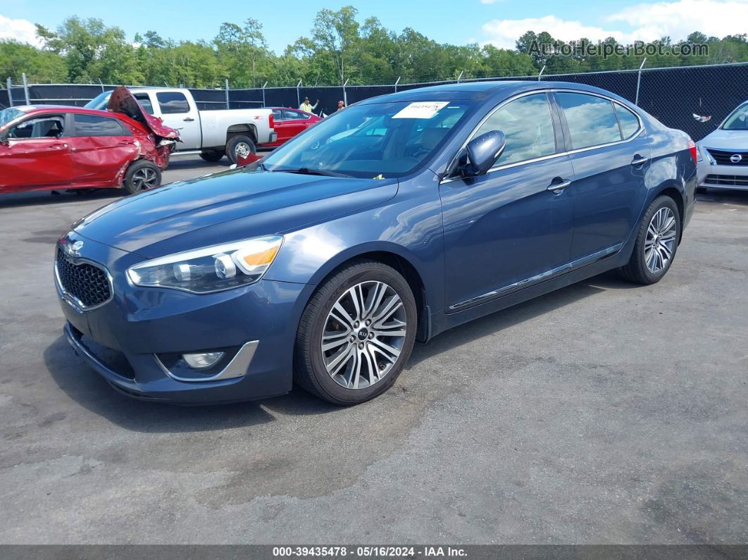 2014 Kia Cadenza Premium Dark Blue vin: KNALN4D76E5142650