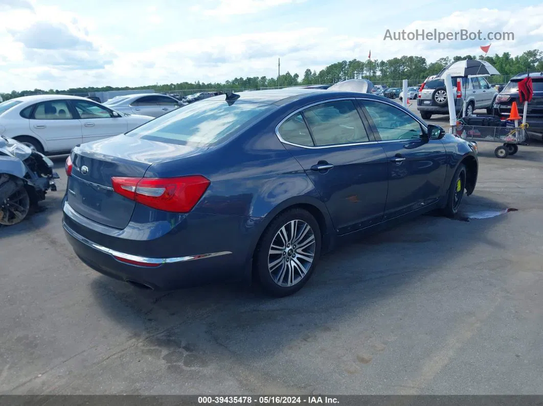 2014 Kia Cadenza Premium Dark Blue vin: KNALN4D76E5142650