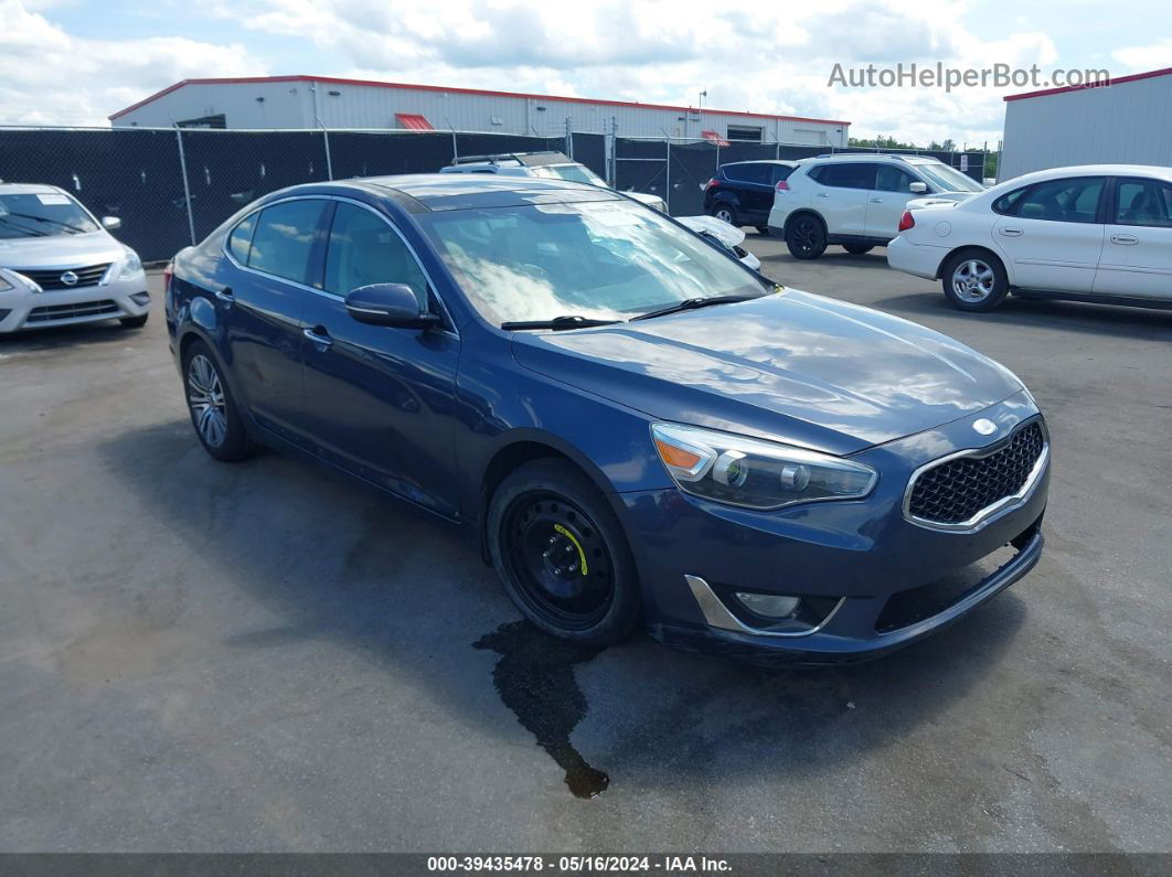 2014 Kia Cadenza Premium Dark Blue vin: KNALN4D76E5142650