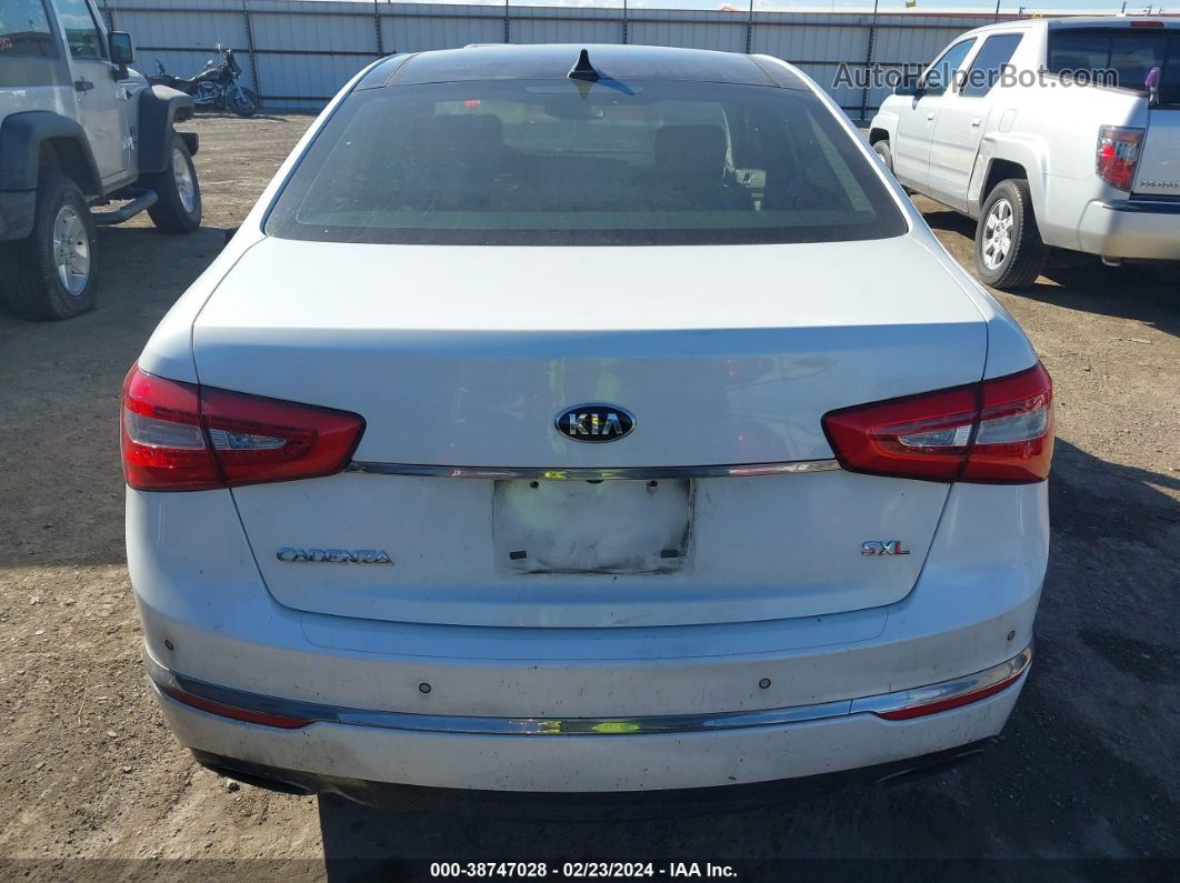 2014 Kia Cadenza Limited White vin: KNALN4D76E5145984