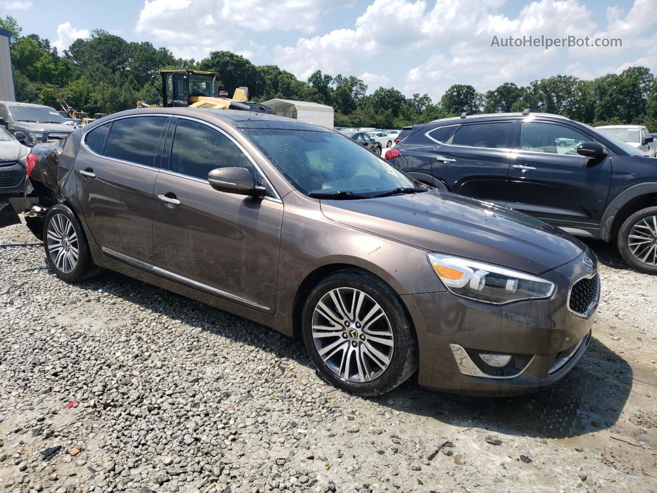 2014 Kia Cadenza Premium Brown vin: KNALN4D76E5146827