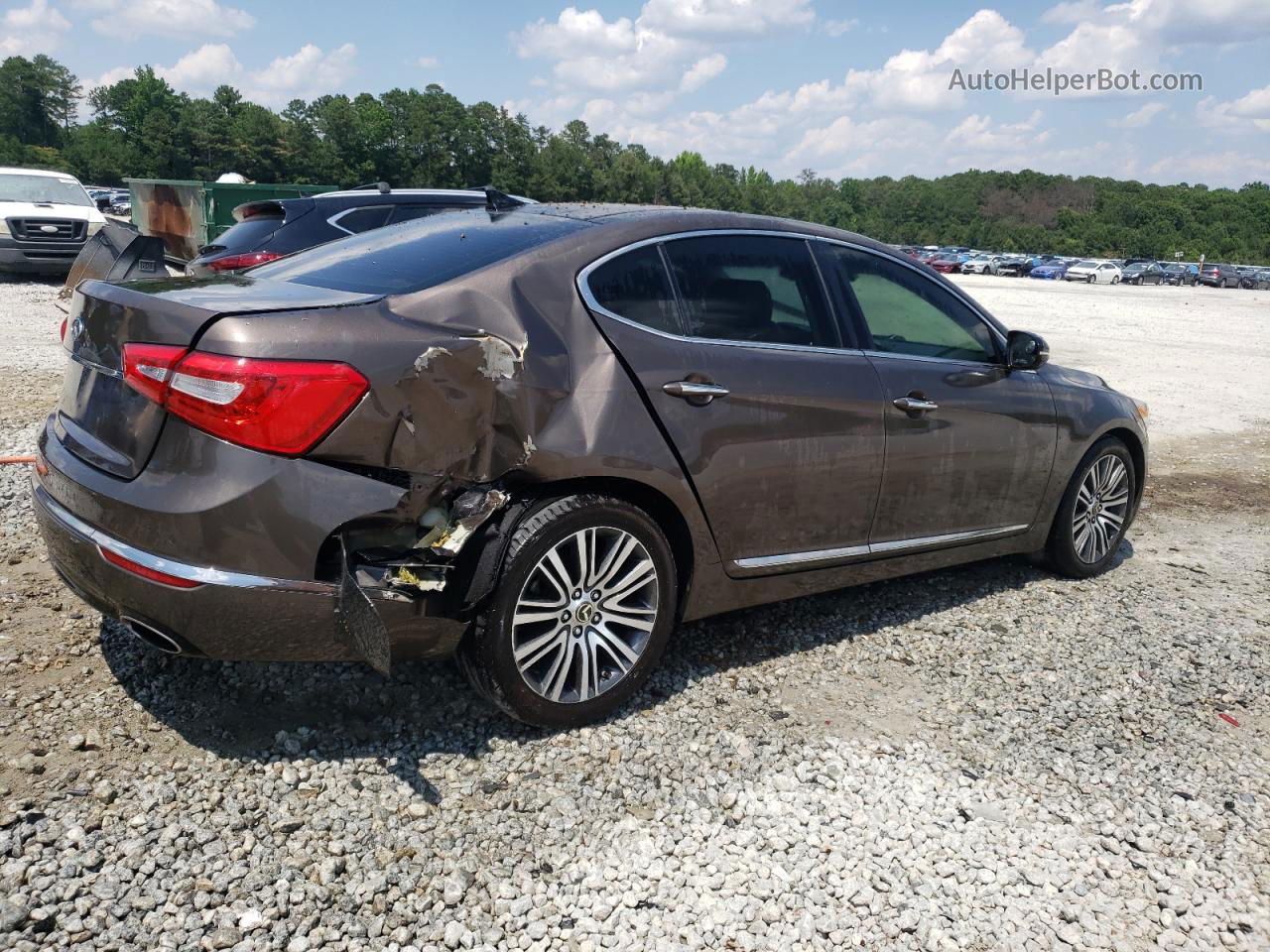 2014 Kia Cadenza Premium Brown vin: KNALN4D76E5146827