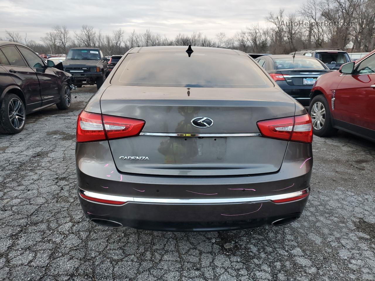 2014 Kia Cadenza Premium Brown vin: KNALN4D76E5152496