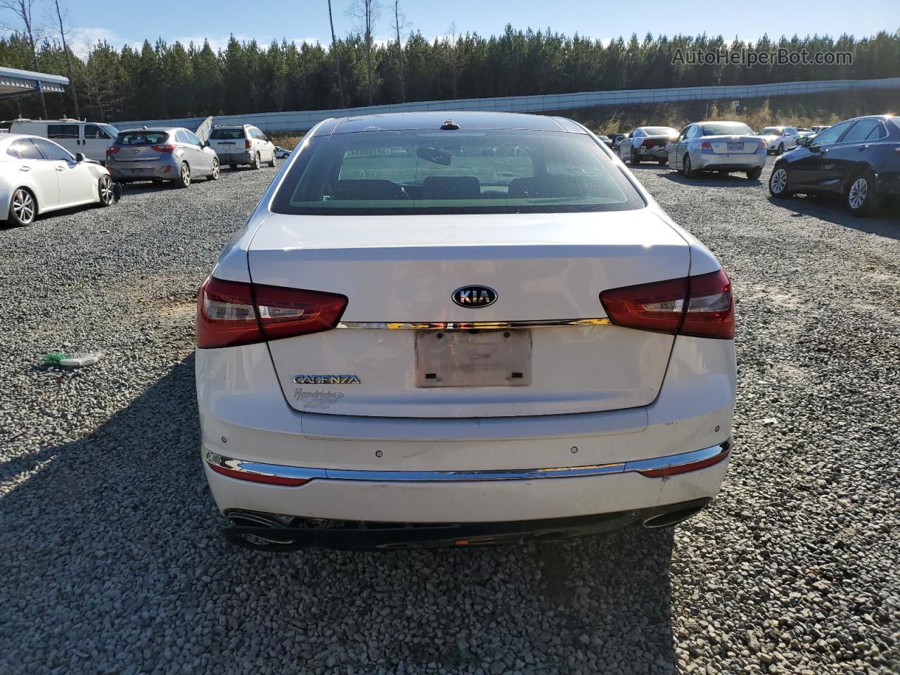 2014 Kia Cadenza Premium Белый vin: KNALN4D76E5167046