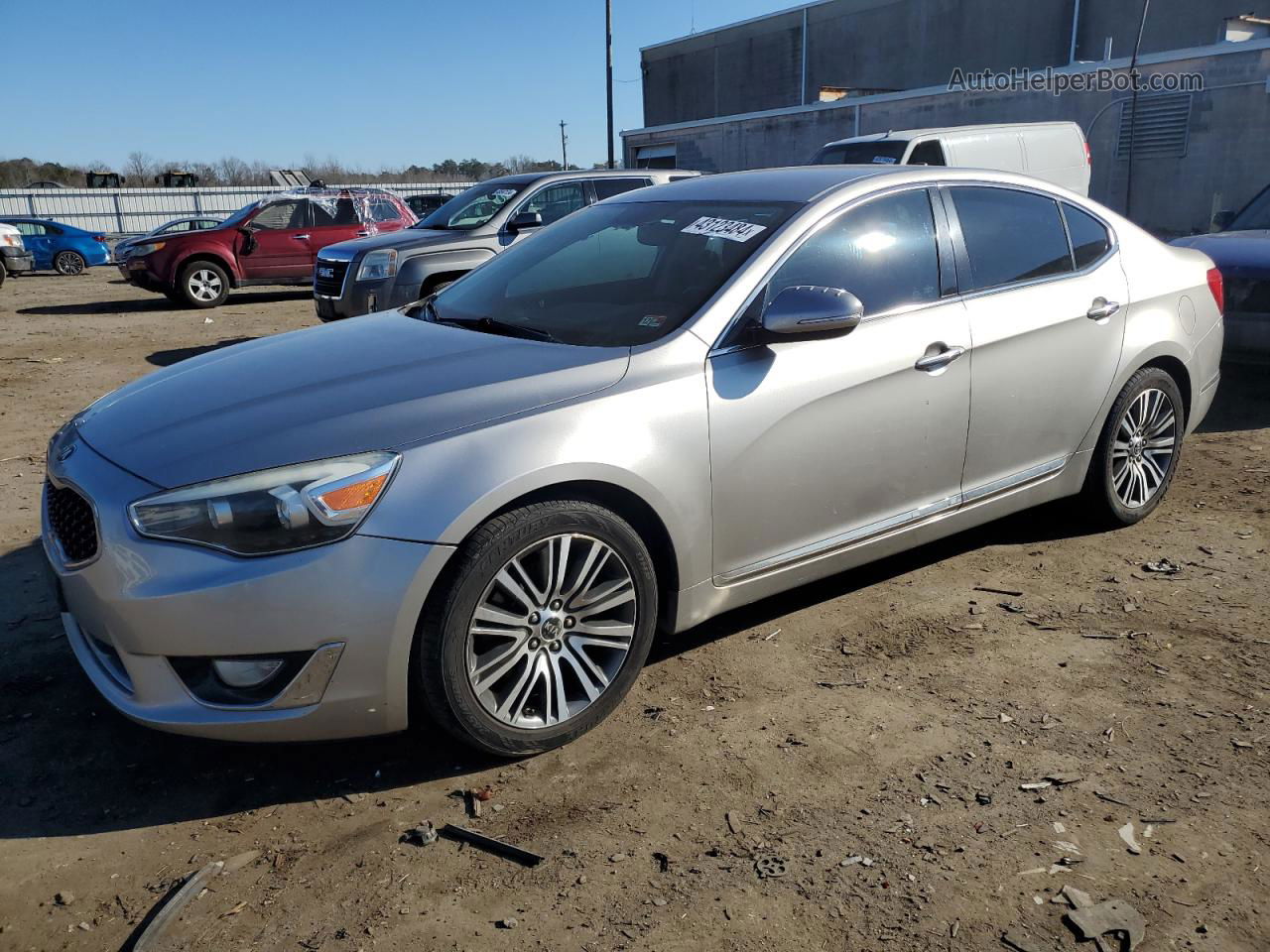 2014 Kia Cadenza Premium Silver vin: KNALN4D77E5133343