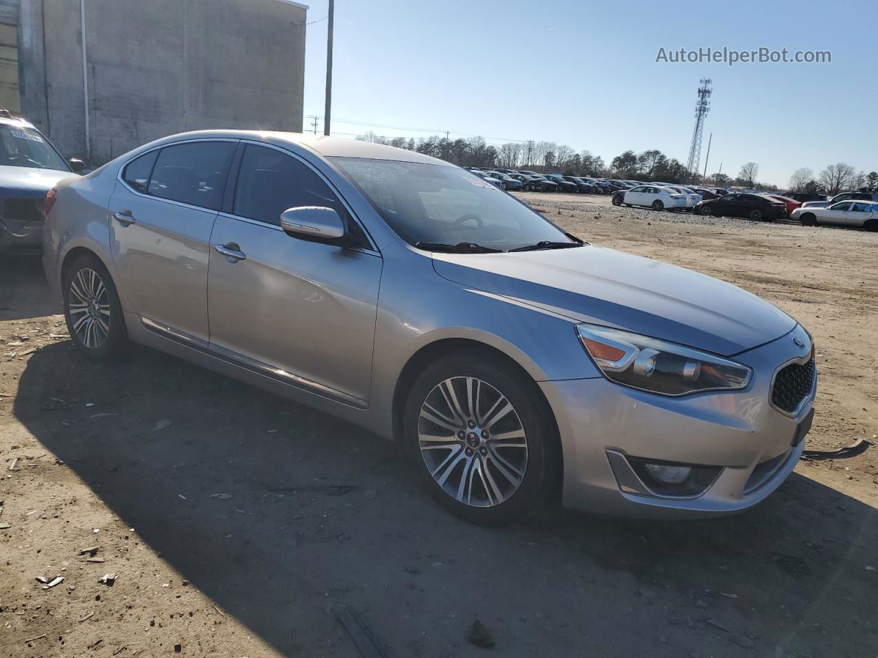 2014 Kia Cadenza Premium Silver vin: KNALN4D77E5133343