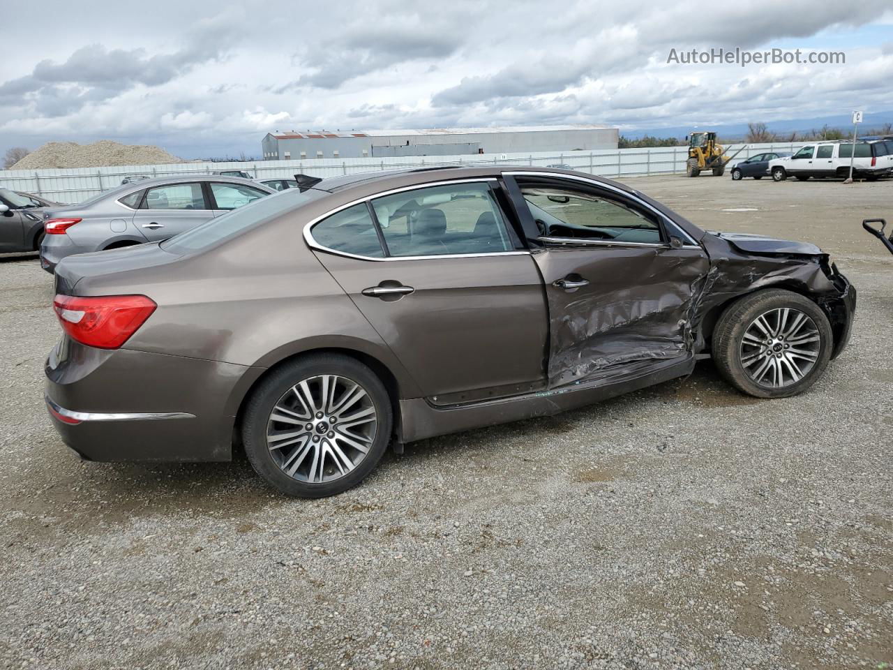 2014 Kia Cadenza Premium Brown vin: KNALN4D77E5137490