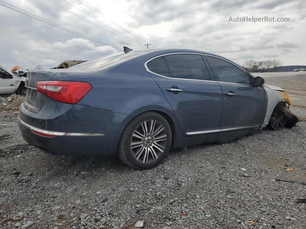 2014 Kia Cadenza Premium Синий vin: KNALN4D77E5139563