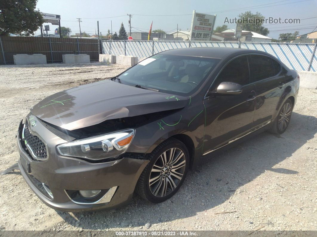 2014 Kia Cadenza Premium Brown vin: KNALN4D77E5163555