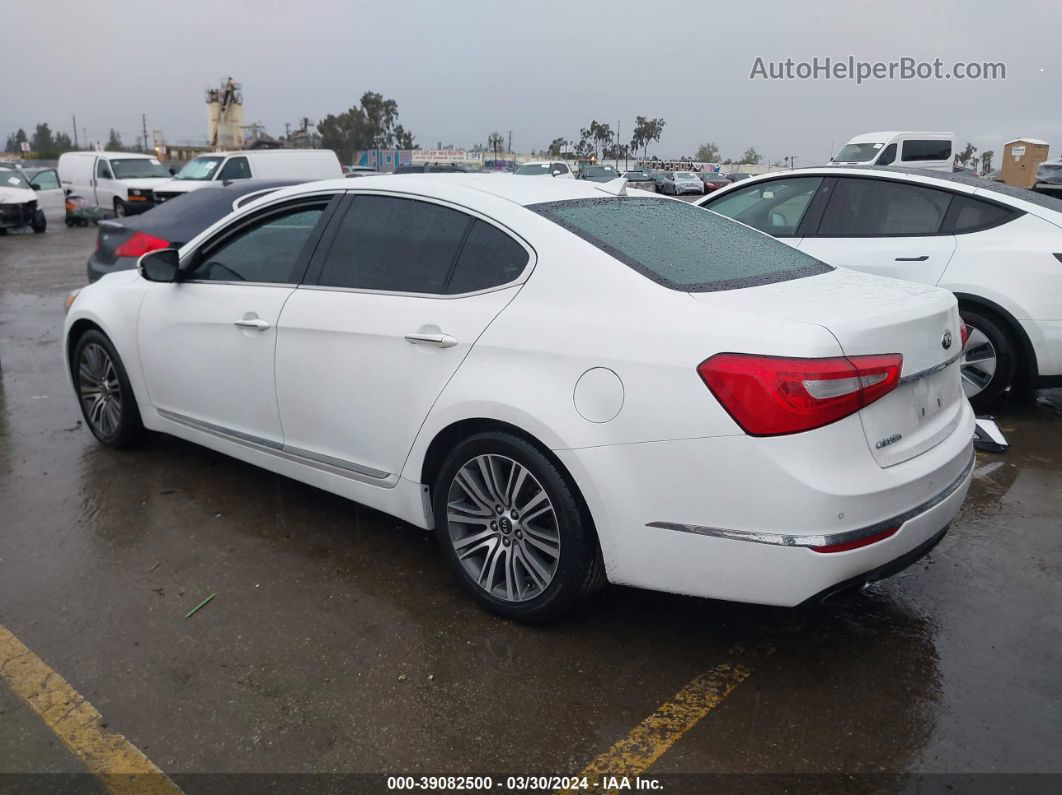 2014 Kia Cadenza Premium White vin: KNALN4D77E5166682