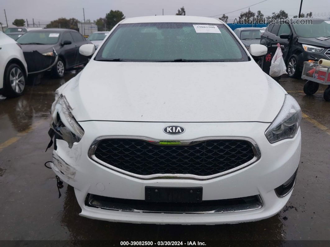 2014 Kia Cadenza Premium White vin: KNALN4D77E5166682