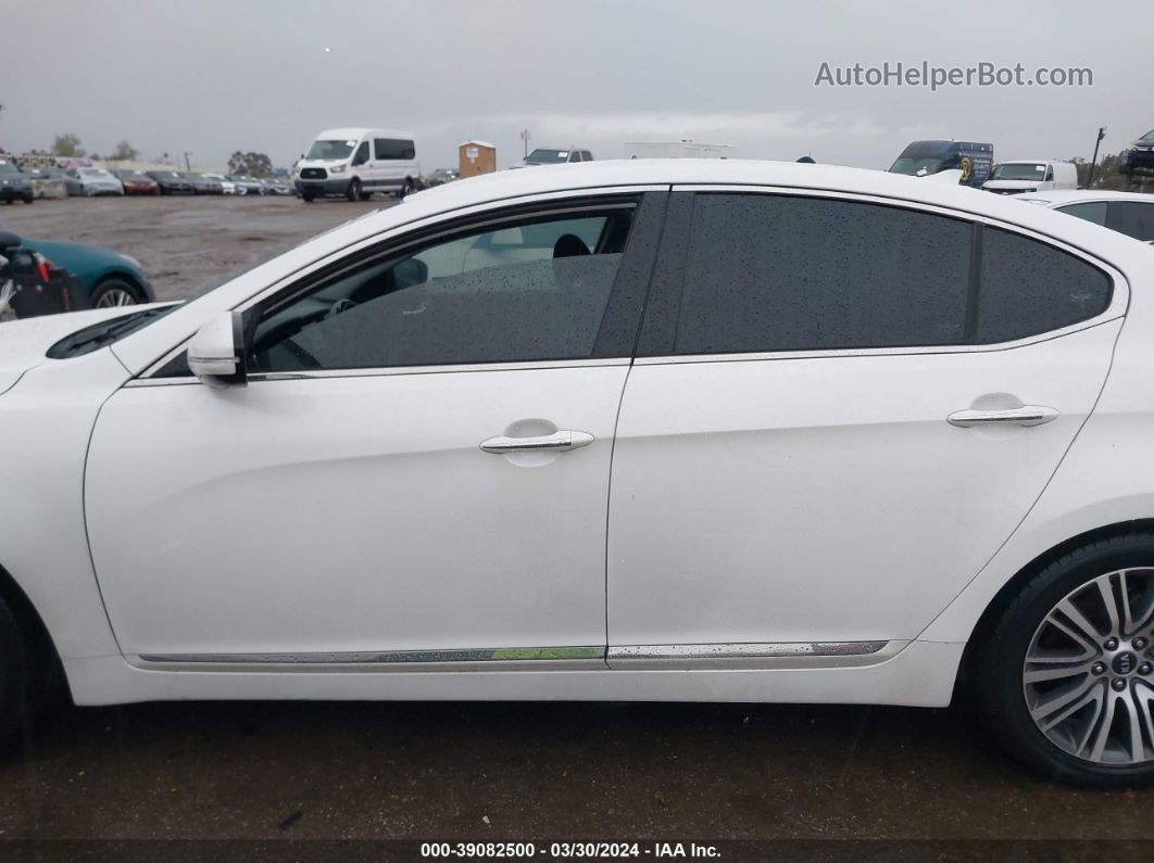 2014 Kia Cadenza Premium White vin: KNALN4D77E5166682