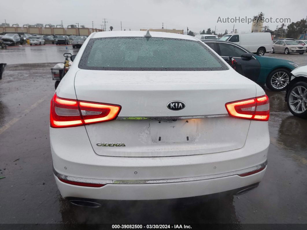 2014 Kia Cadenza Premium White vin: KNALN4D77E5166682