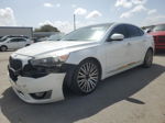 2014 Kia Cadenza Premium White vin: KNALN4D78E5120228